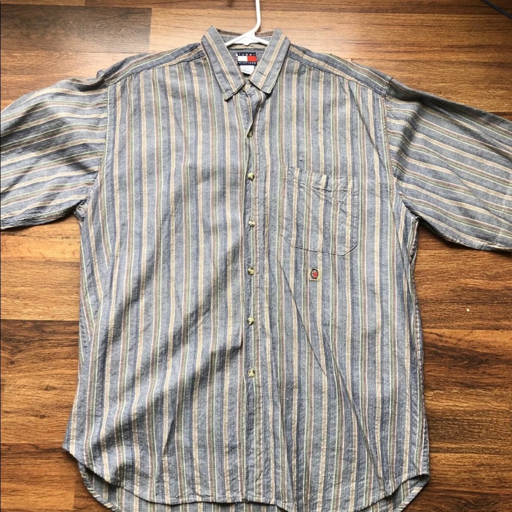 Men’s Vintage Tommy Hilfiger Shirt 2X Button Down